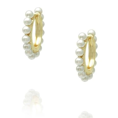 Hoop Design Pearl Earring Freshwater